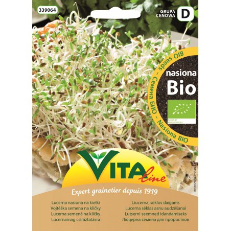 NASIONA LUCERNY BIO NA KIEŁKI 20 g - VITA LINE (62905CIN0DS,41137CIN0CS, 21942CIN0BS)