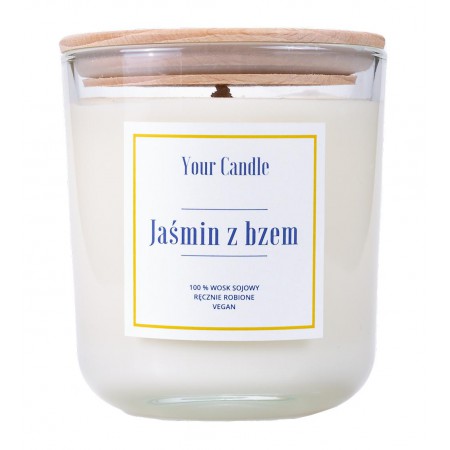 ŚWIECA SOJOWA JAŚMIN Z BZEM 210 ml - YOUR CANDLE