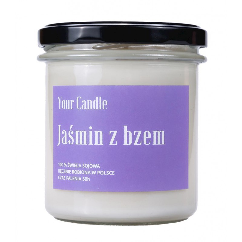 ŚWIECA SOJOWA JAŚMIN Z BZEM 300 ml - YOUR CANDLE