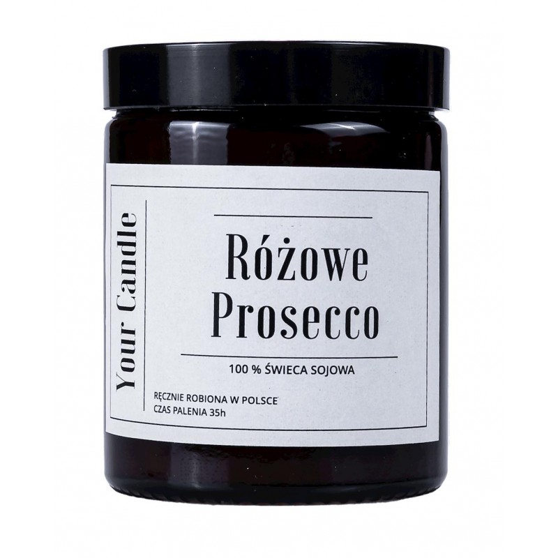 ŚWIECA SOJOWA RÓŻOWE PROSECCO 180 ml - YOUR CANDLE