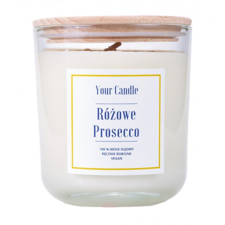 ŚWIECA SOJOWA RÓŻOWE PROSECCO 210 ml - YOUR CANDLE