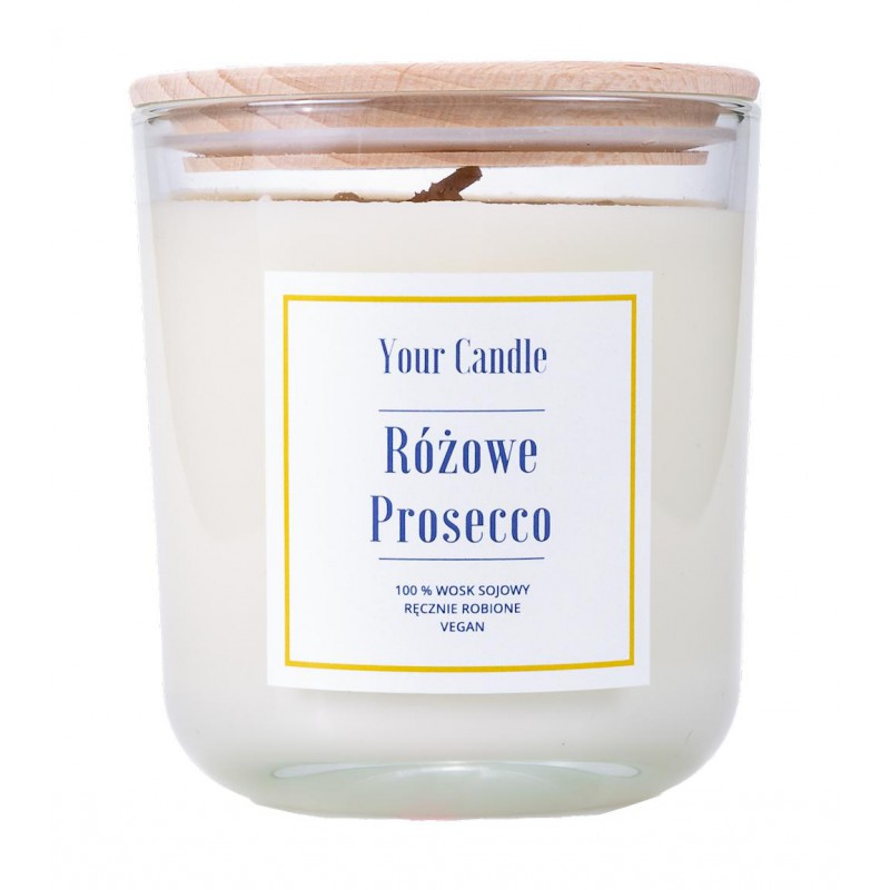 ŚWIECA SOJOWA RÓŻOWE PROSECCO 210 ml - YOUR CANDLE