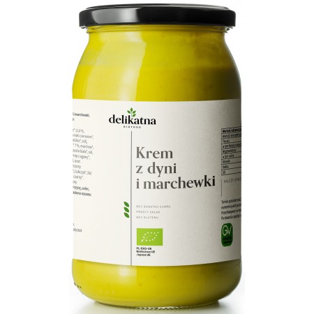 ZUPA KREM Z DYNI I MARCHEWKI BIO 900 ml - DELIKATNA