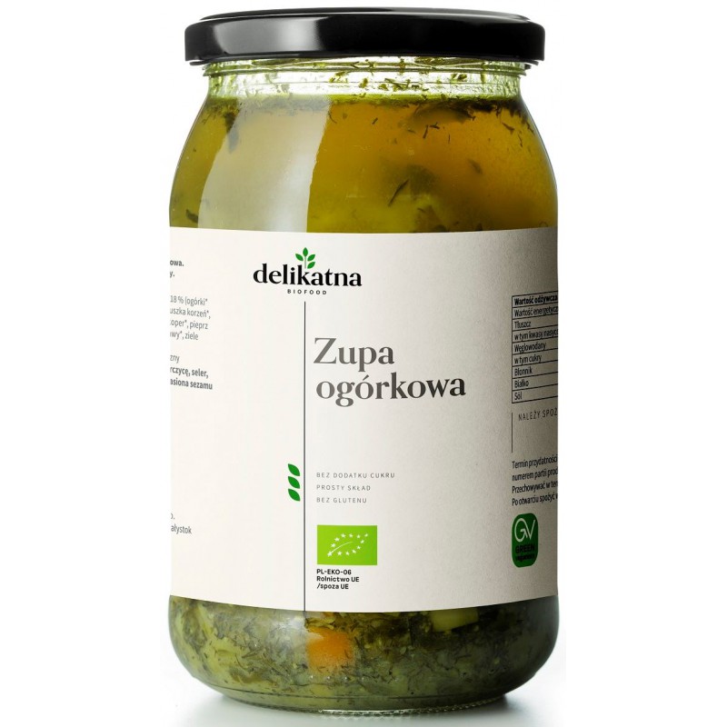 ZUPA OGÓRKOWA BIO 900 ml - DELIKATNA
