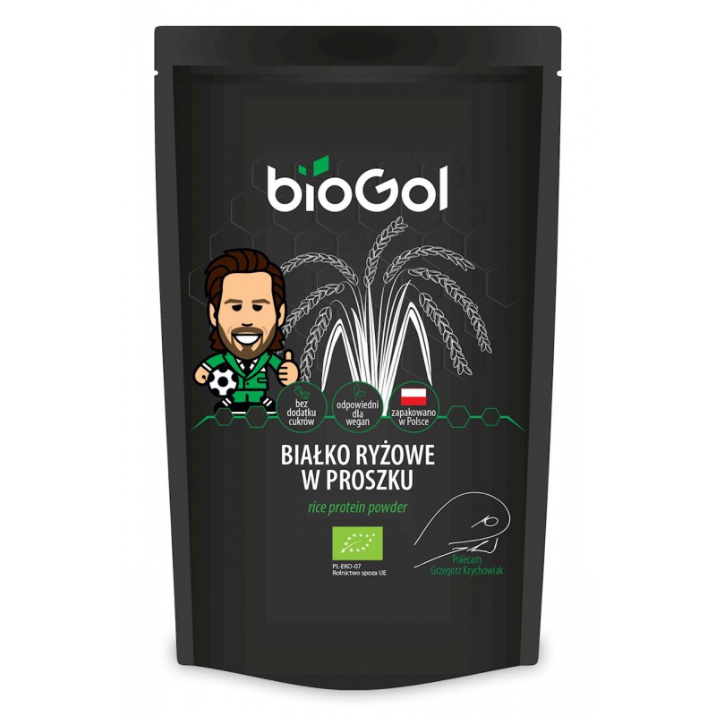 BIAŁKO RYŻOWE W PROSZKU BIO 500 g - BIOGOL