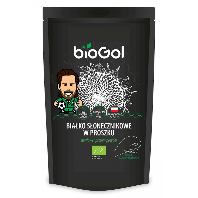 BIAŁKO SŁONECZNIKOWE W PROSZKU BIO 500 g - BIOGOL