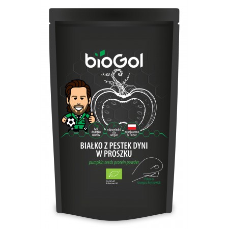 BIAŁKO Z PESTEK DYNI W PROSZKU BIO 500 g - BIOGOL