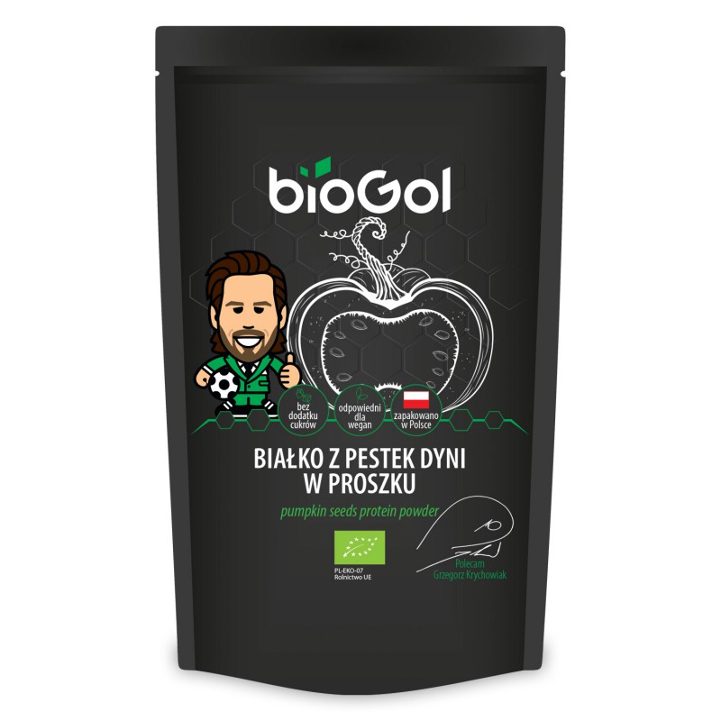 BIAŁKO Z PESTEK DYNI W PROSZKU BIO 500 g - BIOGOL