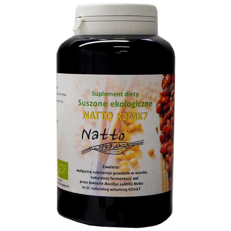 SFERMENTOWANA SOJA (NATTO) SUSZONA BIO 220 MIĘKKICH TABLETEK - NATTO