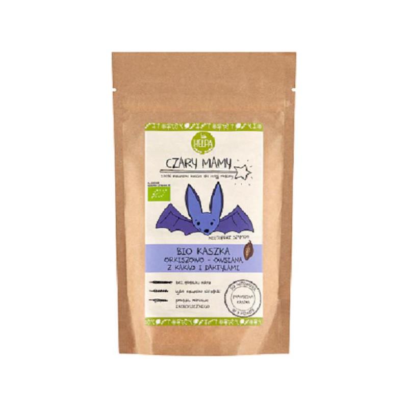 KASZKA ORKISZOWO - OWSIANA Z KAKAO I DAKTYLAMI BIO 200 g - HELPA
