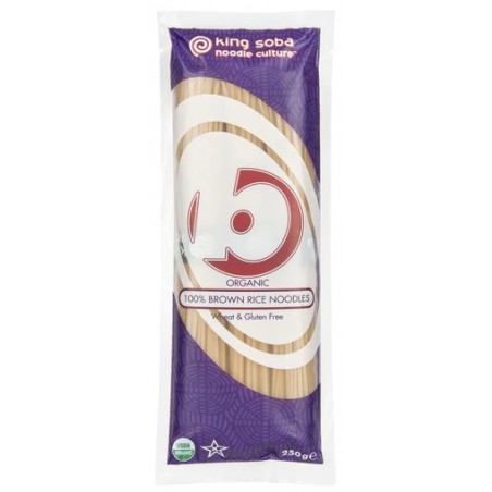 MAKARON (RYŻOWY RAZOWY TYPU NOODLE) BEZGLUTENOWY BIO 250 g - KING SOBA