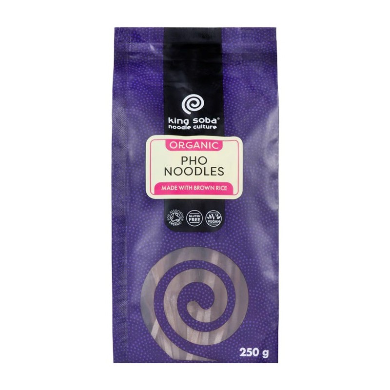 MAKARON (RYŻOWY RAZOWY TYPU NOODLE) PHO BEZGLUTENOWY BIO 250 g - KING SOBA