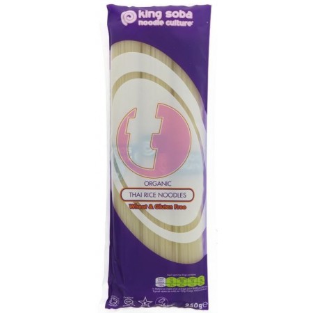 MAKARON (RYŻOWY TYPU NOODLE) TAJSKI BEZGLUTENOWY BIO 250 g - KING SOBA