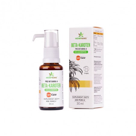 BETA-KAROTEN W BIO OLEJU KONOPNYM BEZGLUTENOWY 30 ml - HEMPKING