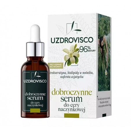 SERUM DO TWARZY DO CERY NACZYNKOWEJ 30 ml - UZDROVISCO