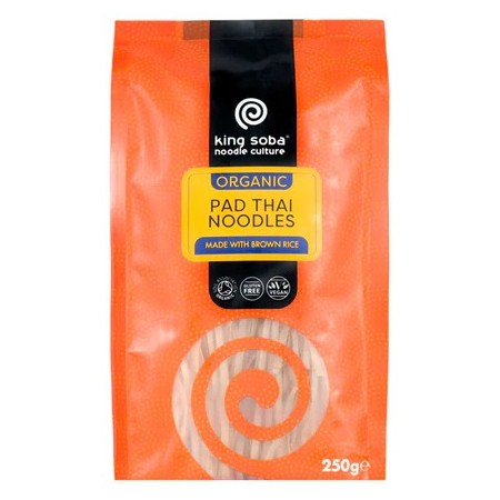MAKARON (RYŻOWY RAZOWY TYPU NOODLE) PAD THAI BEZGLUTENOWY BIO 250 g - KING SOBA