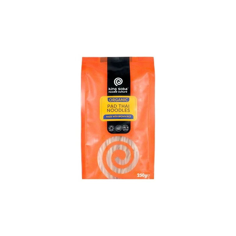 MAKARON (RYŻOWY RAZOWY TYPU NOODLE) PAD THAI BEZGLUTENOWY BIO 250 g - KING SOBA