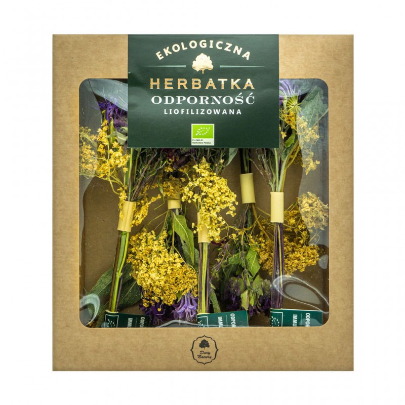 HERBATKA LIOFILIZOWANA NA ODPORNOŚĆ BIO (5 x 2,5 g) 12,5 g - DARY NATURY