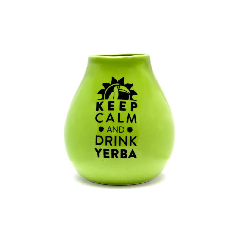 MATERO CERAMICZNE LUKA GREEN Z LOGO MATE GREEN 350 ml - ORGANIC MATE GREEN