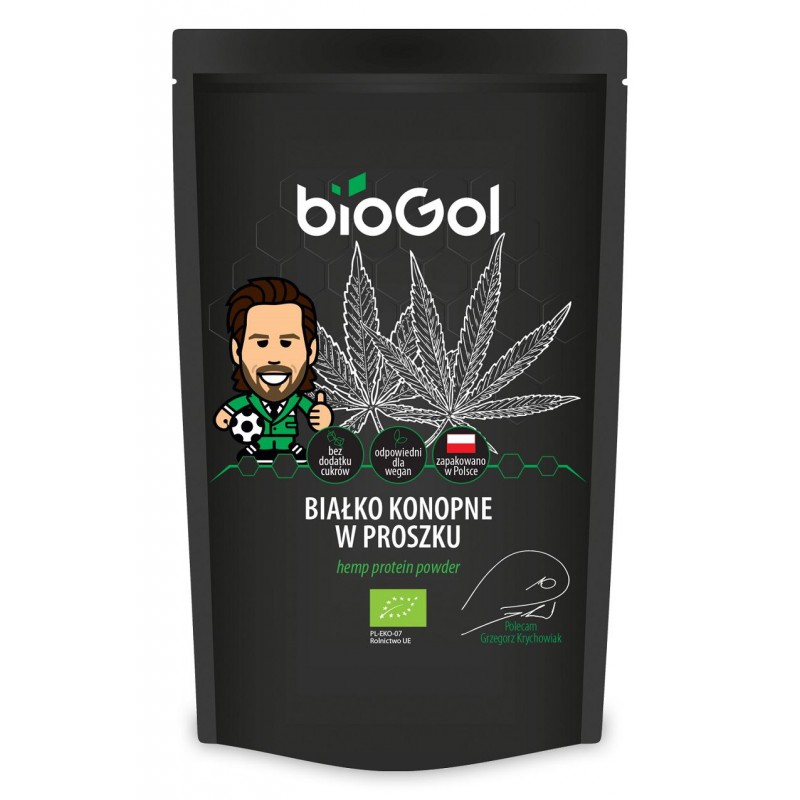 BIAŁKO KONOPNE W PROSZKU BIO 500 g - BIOGOL
