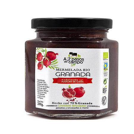 DŻEM Z GRANATU BEZGLUTENOWY BIO 200 g (SŁOIK) - A2 PASOS DEL CAMPO