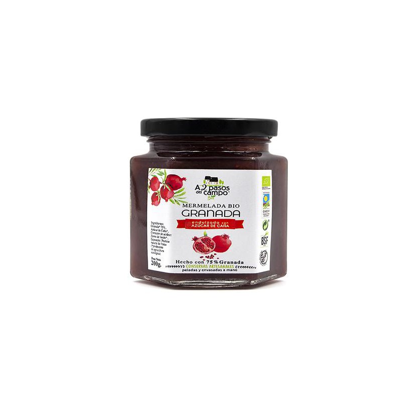 DŻEM Z GRANATU BEZGLUTENOWY BIO 200 g (SŁOIK) - A2 PASOS DEL CAMPO