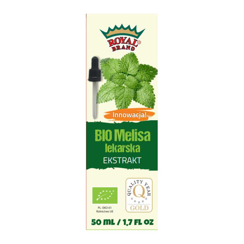 EKSTRAKT Z MELISY LEKARSKIEJ W KROPLACH BIO 50 ml - ROYAL BRAND
