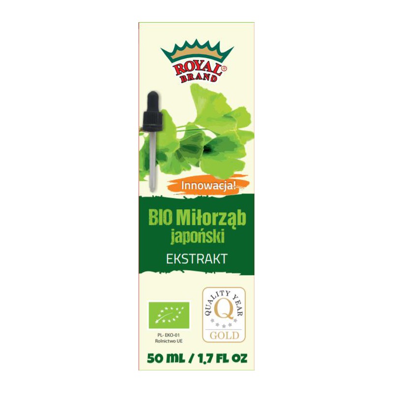 EKSTRAKT Z MIŁORZĘBU JAPOŃSKIEGO W KROPLACH BIO 50 ml - ROYAL BRAND