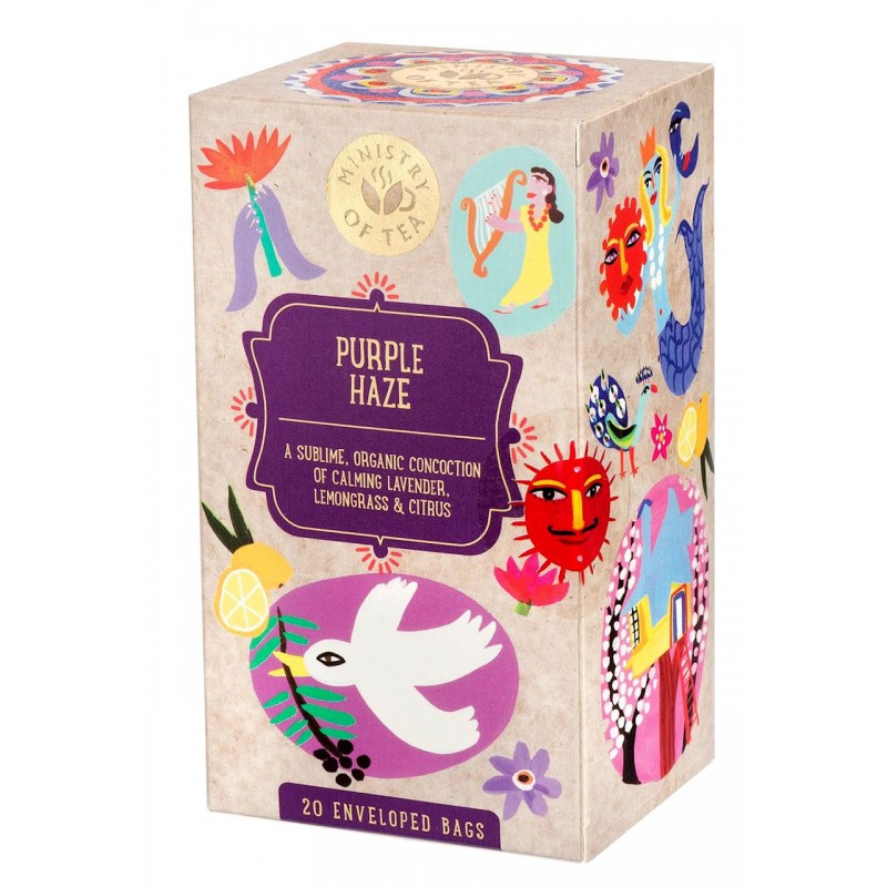 HERBATKA Z TRAWĄ CYTRYNOWĄ I LAWENDĄ (PURPLE HAZE) BIO (20 x 1,5 g) 30 g - MINISTRY OF TEA