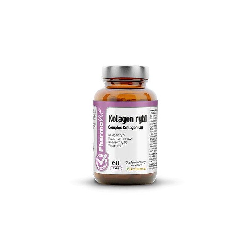 KOLAGEN RYBI COMPLEX BEZGLUTENOWY 60 KAPSUŁEK 38,76 g - PHARMOVIT (CLEAN LABEL)