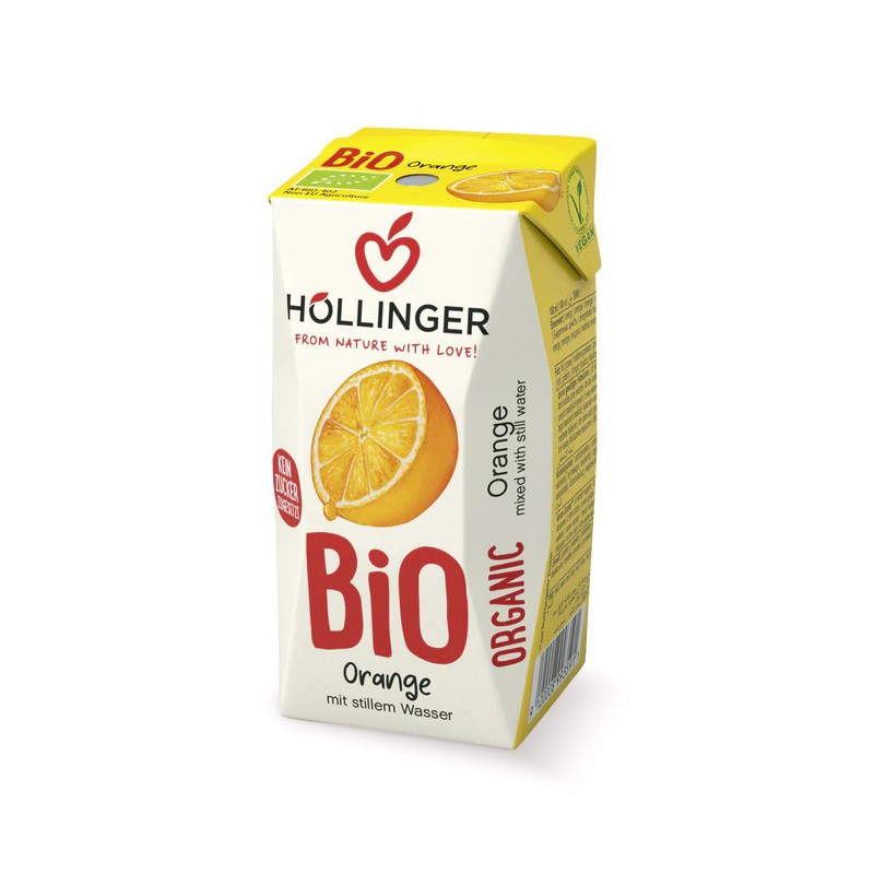 NEKTAR POMARAŃCZOWY BEZ DODATKU CUKRÓW BIO 200 ml - HOLLINGER