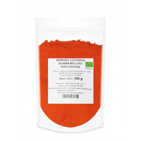 PAPRYKA CZERWONA SŁODKA MIELONA BIO 500 g - HORECA (DARY NATURY)