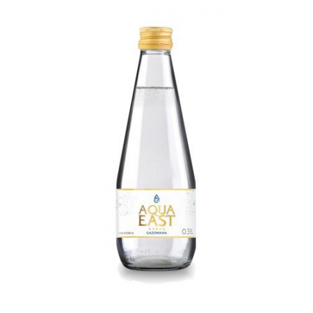 WODA ŹRÓDLANA GAZOWANA NISKOSODOWA 330 ml (SZKŁO) - AQUA EAST