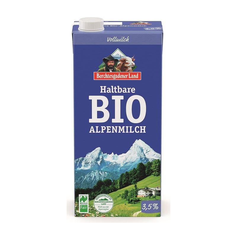MLEKO ALPEJSKIE UHT (min. 3,5 % TŁUSZCZU) BIO 1 L - BERCHTESGADENER LAND