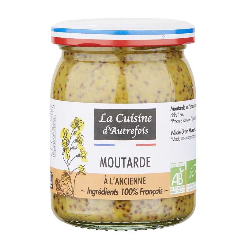 MUSZTARDA STAROFRANCUSKA L'ANCIENNE BIO 210 g -  LA CUISINE D AUTREFOIS