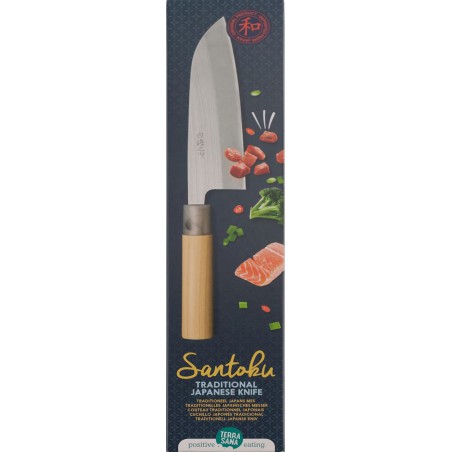 TRADYCYJNY NÓŻ JAPOŃSKI SANTOKU UNIWERSALNY 1 szt. (250 g) - TERRASANA