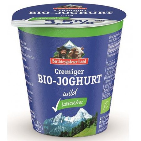 JOGURT NATURALNY O OBNIŻONEJ ZAWARTOŚCI LAKTOZY 3,5 % TŁUSZCZU BIO 150 g - BERCHTESGADENER LAND