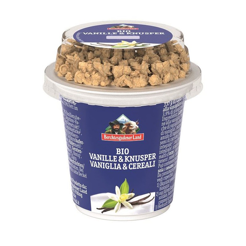 JOGURT WANILIOWY Z CHRUPIĄCYM MUSLI BIO 150 g - BERCHTESGADENER LAND