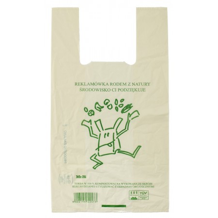 REKLAMÓWKA KOMPOSTOWALNA I BIODEGRADOWALNA ZE SKROBI KUKURYDZIANEJ 1 szt (50 cm x 27 cm) - BIODEGRADOWALNI