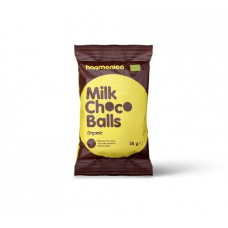 KULKI RYŻOWE W MLECZNEJ CZEKOLADZIE BIO 50 g - HARMONICA