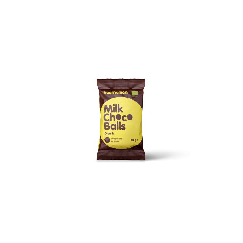 KULKI RYŻOWE W MLECZNEJ CZEKOLADZIE BIO 50 g - HARMONICA
