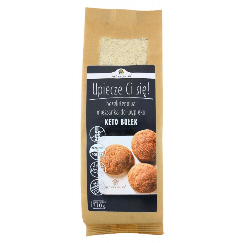 MIESZANKA DO WYPIEKU BUŁEK BEZGLUTENOWA (KETO) 310 g - PIĘĆ PRZEMIAN