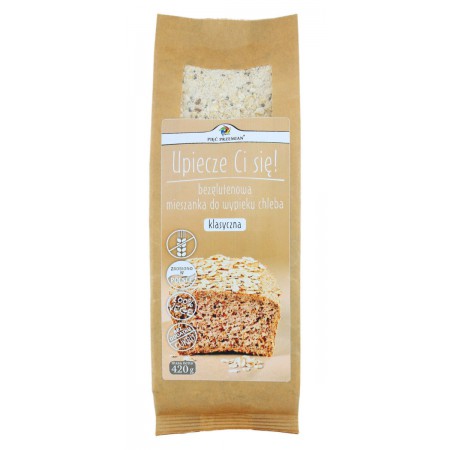 MIESZANKA DO WYPIEKU CHLEBA KLASYCZNA BEZGLUTENOWA 420 g - PIĘĆ PRZEMIAN