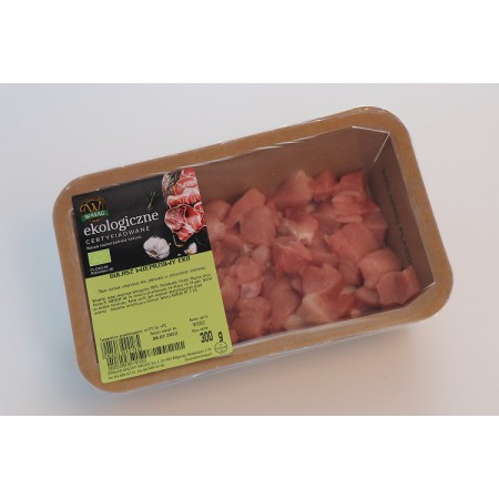 MIĘSO GULASZOWE WIEPRZOWE BIO 300 g - WASĄG (NA ZAMÓWIENIE)