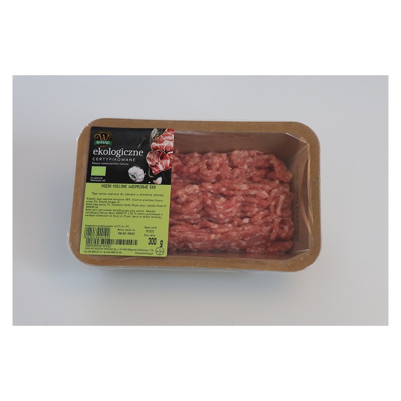 MIĘSO MIELONE WIEPRZOWE BIO 300 g - WASĄG (NA ZAMÓWIENIE)