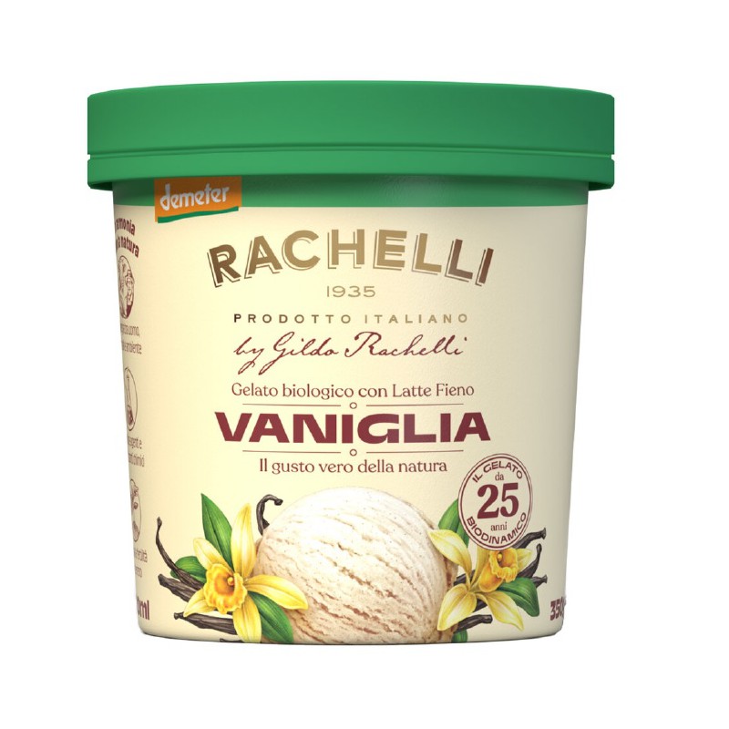 LODY - RACHELLI ICE CREAM - WANILIOWE FAIR TRADE DEMETER BEZGLUTENOWE BIO 500 ml - RACHELLI ICE CREAM