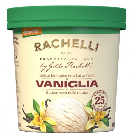 LODY - RACHELLI ICE CREAM - WANILIOWE FAIR TRADE DEMETER BEZGLUTENOWE BIO 500 ml - RACHELLI ICE CREAM