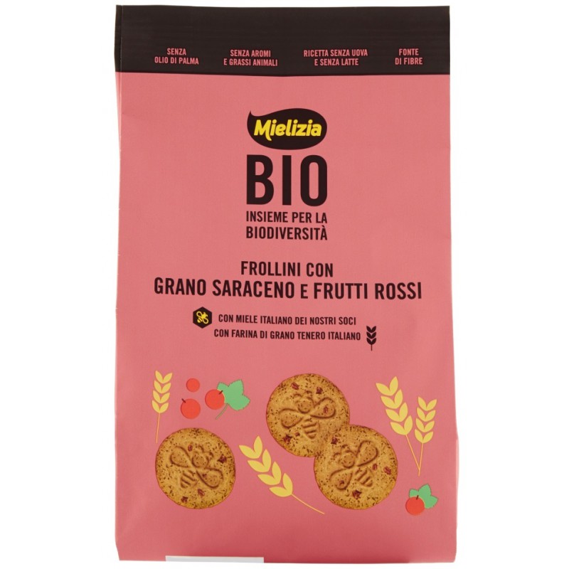 CIASTKA FROLLINI Z ŻURAWINĄ BIO 300 g - MIELIZIA