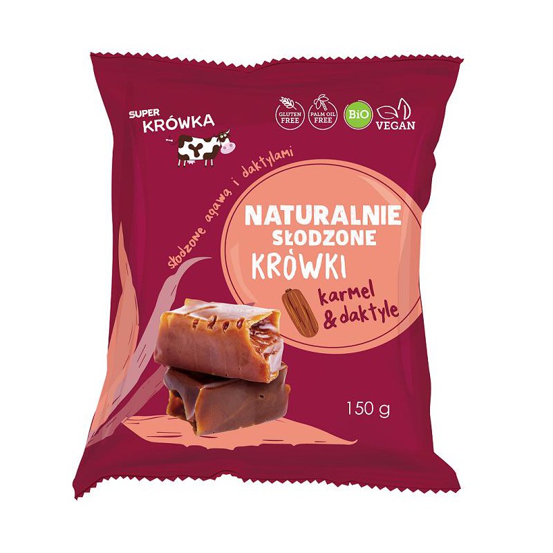 KRÓWKI SŁODZONE AGAWĄ I DAKTYLAMI BEZGLUTENOWE BIO 150 g - ME GUSTO (SUPER KRÓWKA)