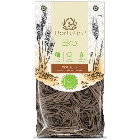 MAKARON (ŻYTNI RAZOWY) GNIAZDA TAGLIATELLE BIO 250 g - BARTOLINI